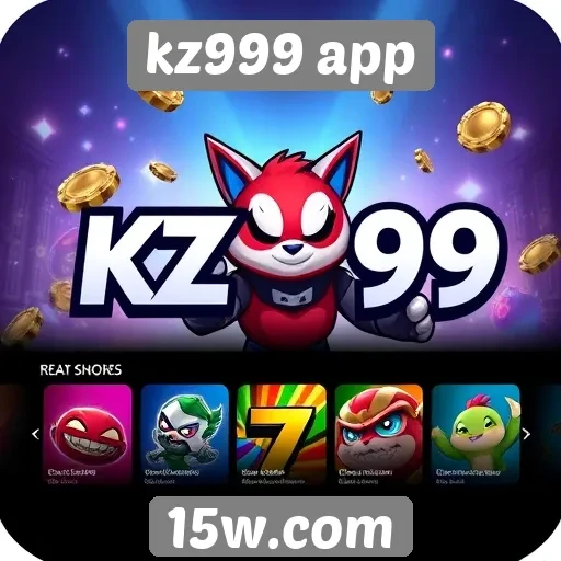Variedade de jogos disponíveis no kz999 app